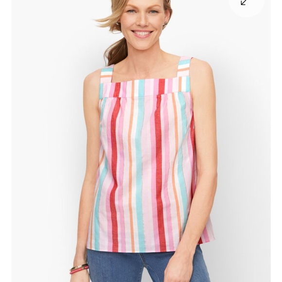 Striped Multicolor Sleeveless Top - Picture 3 of 5